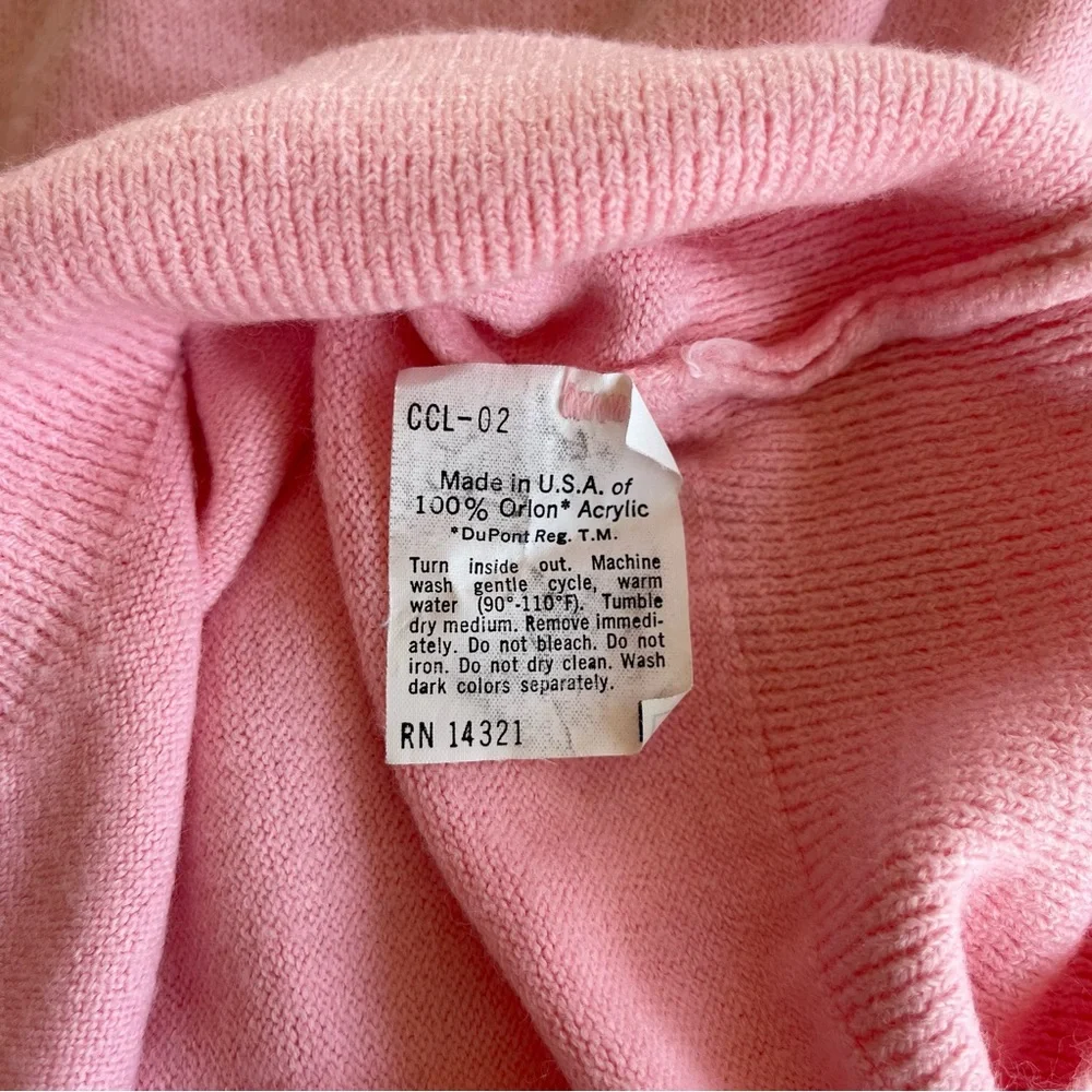 Vintage Christian Dior Sweater Light Pink Size Large